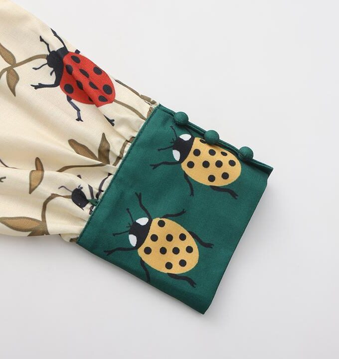 Mini vestido manga larga de insectos (ENVIOS INTERNACIONALES)