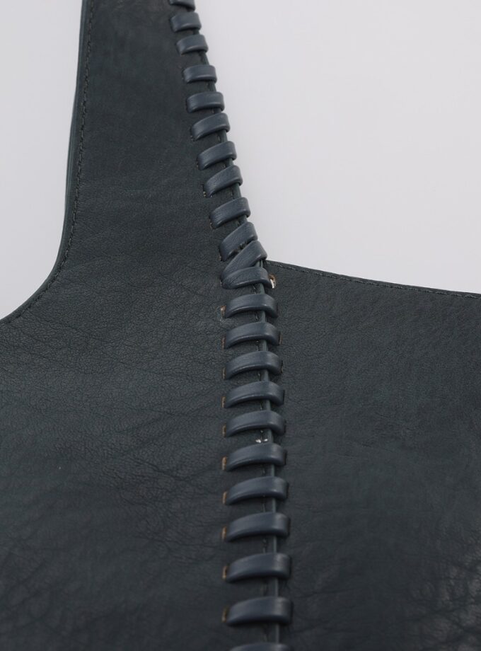Tote bag tejido vegan leather azul pigeon