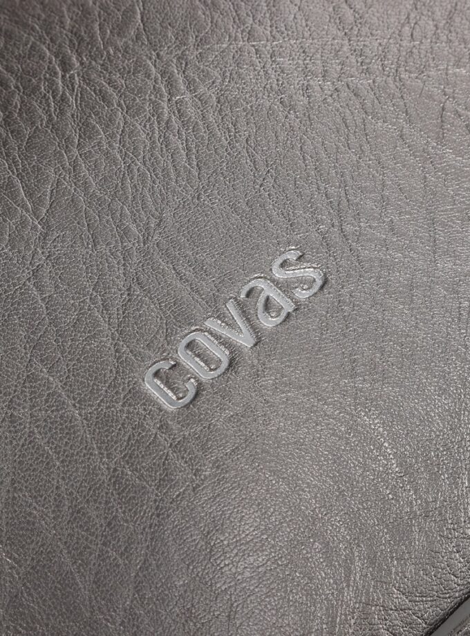 Tote bag tejido vegan leather plata