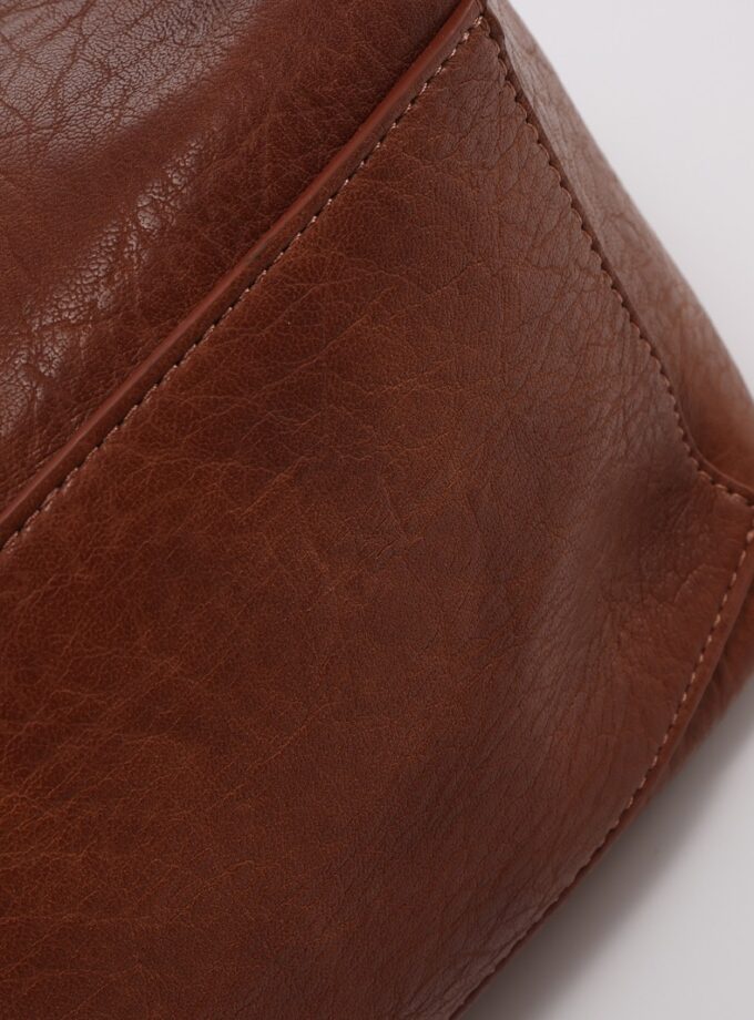 Tote bag tejido vegan leather marrón