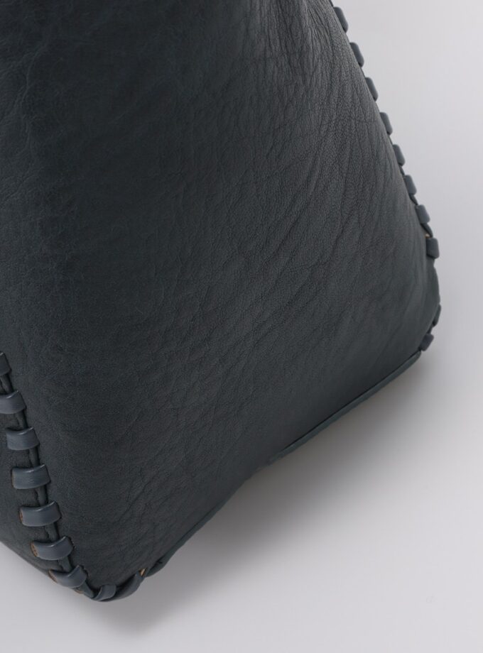 Tote bag tejido vegan leather azul pigeon