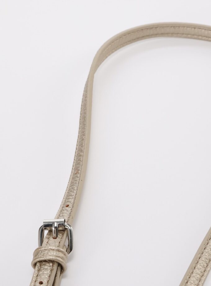 Bolsa de mano estructurada beige