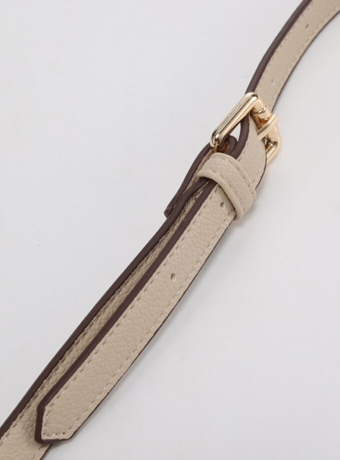 Bolsa de mano estructurada beige